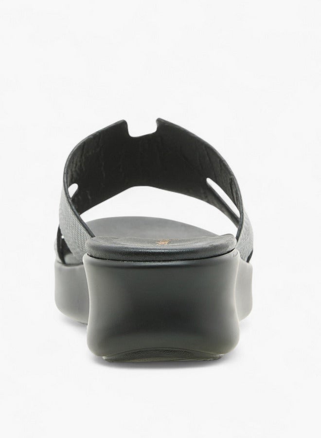 Paprika Women's Cutout Textured Slip-On Sandals - Image 5