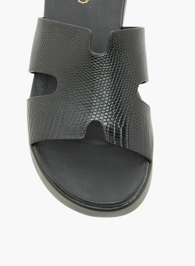 Paprika Women's Cutout Textured Slip-On Sandals - Image 4