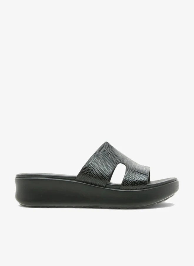 Paprika Women's Cutout Textured Slip-On Sandals