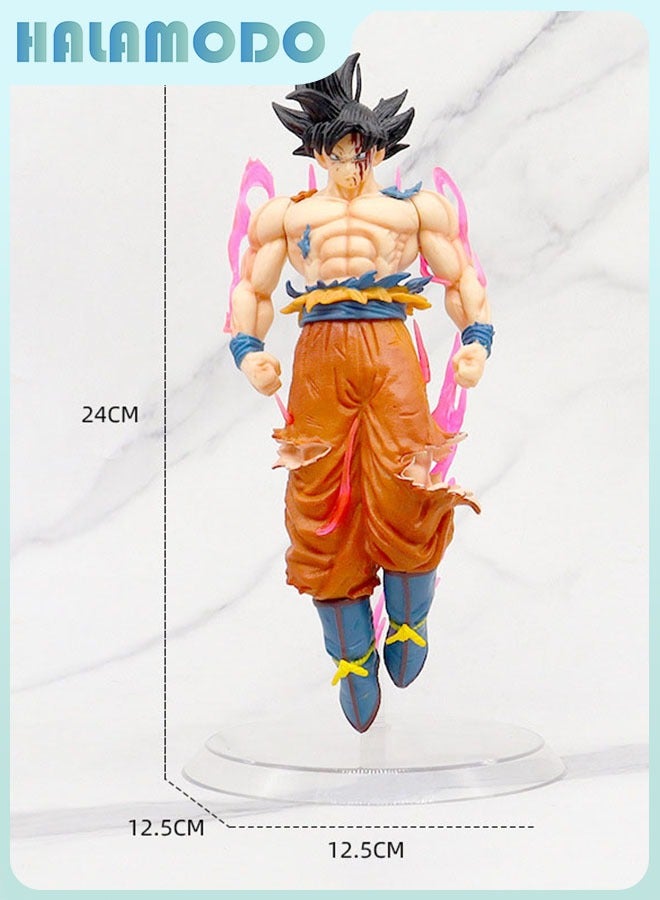 HALAMODO Dragon Ball Super Saiyan Black-haired Bursting-Shirt Goku in Dream Form, 24cm Figure, Ideal Birthday Gift and Captivating Desktop Decoration - Image 1