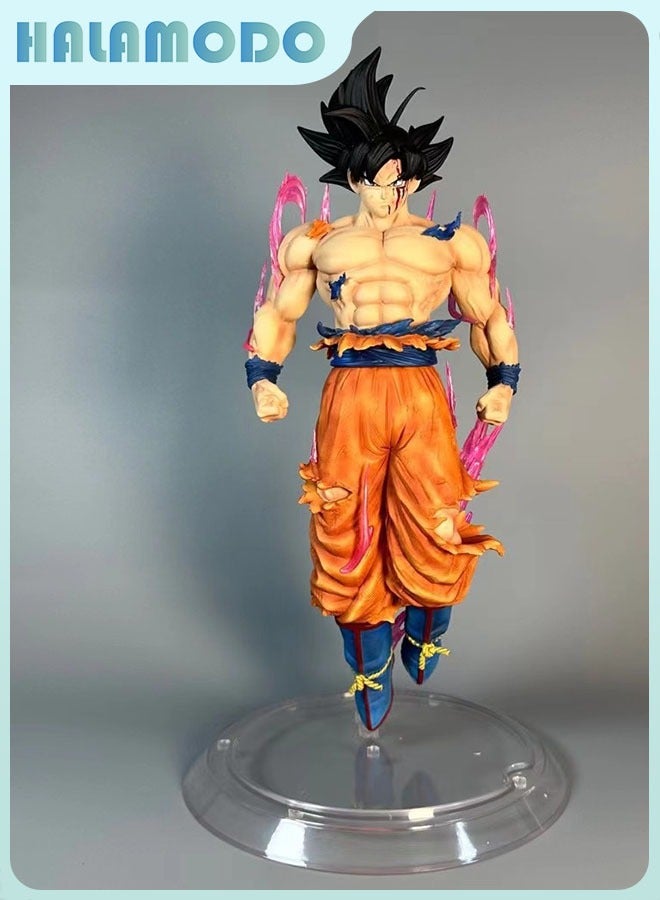 HALAMODO Dragon Ball Super Saiyan Black-haired Bursting-Shirt Goku in Dream Form, 24cm Figure, Ideal Birthday Gift and Captivating Desktop Decoration - Image 2