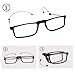 GOOSEN 2Pack Reading Glasses for Women Men Keychain Bags Compact Folding Readers Clear Lens Blue light Glasses Spring Hinge Black Red 15 x - Image 4
