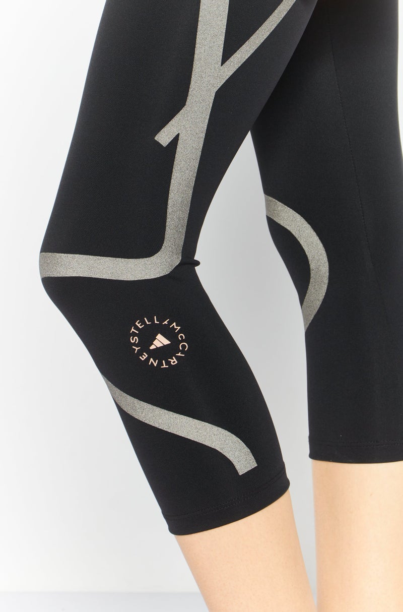 Adidas by Stella McCartney Women Sportswear Fit Graphic Print Training Leggings, Black - Image 3