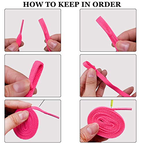 BQTQ 40 Pairs Colorful Shoelace Flat Shoe Laces Flat Multipack Shoestrings for Sneakers Skates Sport Shoes Boots (54 inch) - Image 5