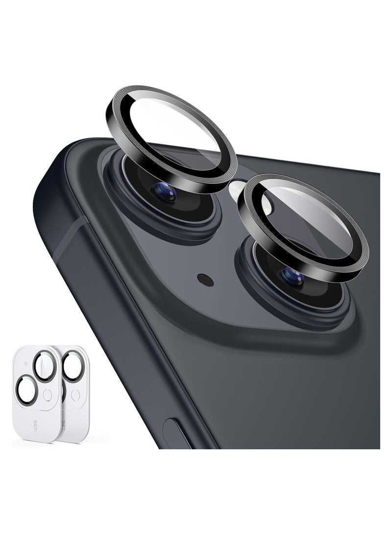 ACLIX iphone 15 / 15 plus camera lens protector black - Image 1