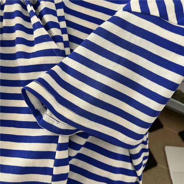 Generic Striped Casual Sport Suit Women Summer Green stripes  - Image 3