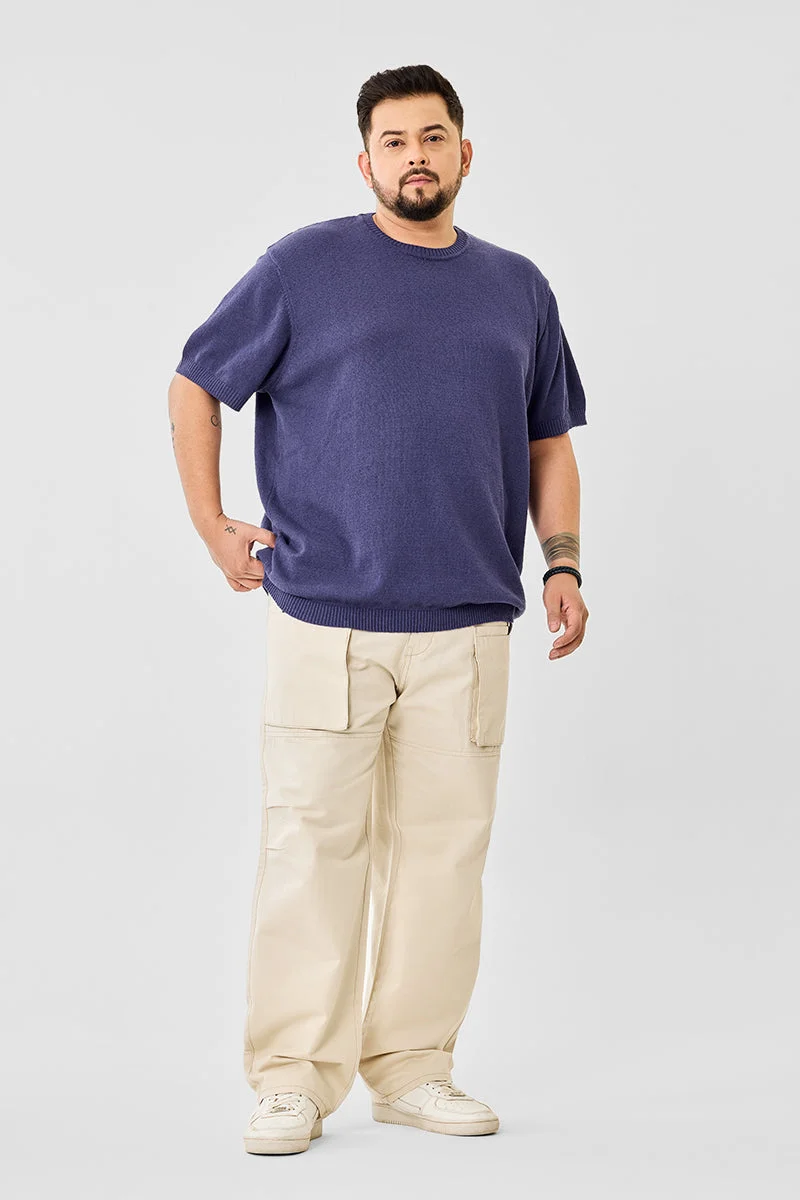 SNITCH Beige 6 Pocket Plus Size Cargo Pants for Men | Best Price UAE