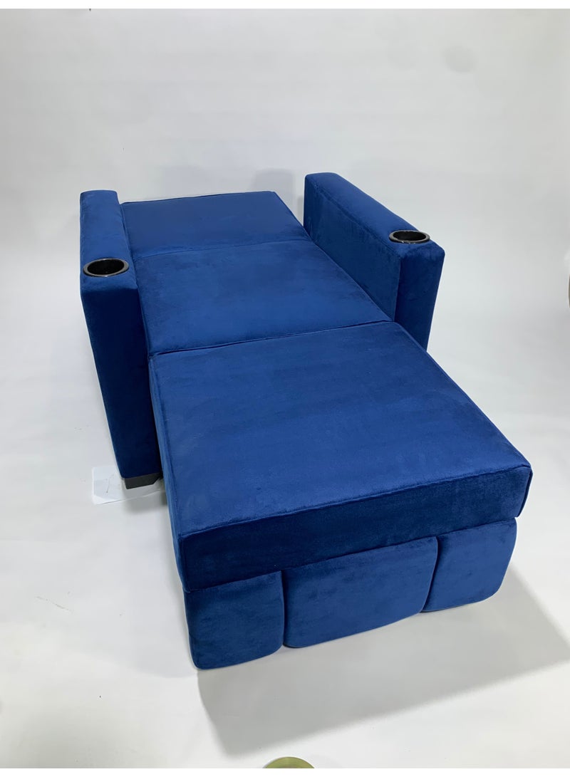 Rango Furniture bed chair, 90cm wide, 95cm high, and 1.85m long, blue color - Image 4