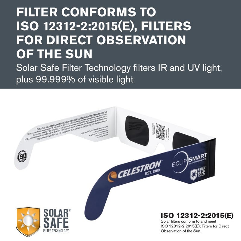 Celestron Celestron EclipSmart Solar Shades Observing Kit includes Four ISO Certified Solar Eclipse Glasses & 2017 Total Solar Eclipse Guidebook - Image 2