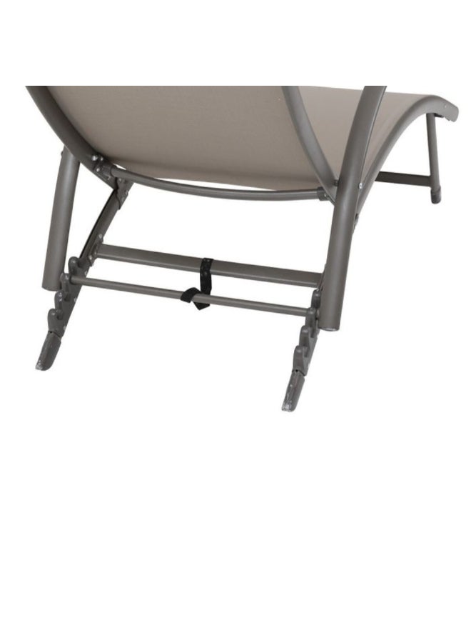 Hesperide Samba Epoxy-Treated Aluminum Sunlounger Hazelnut 99 x 59 x 174.5 cm 186709E - Image 5