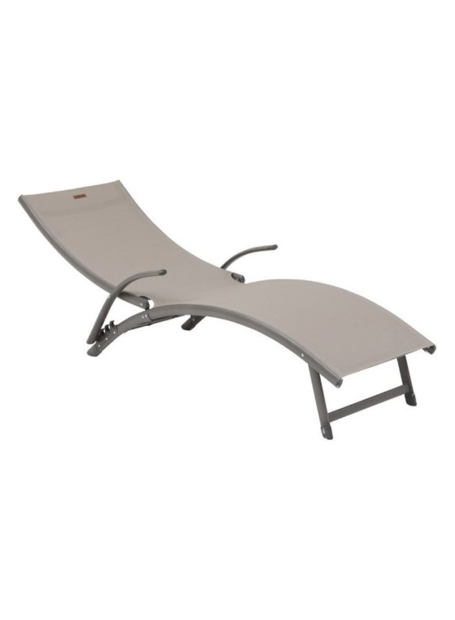 Hesperide Samba Epoxy-Treated Aluminum Sunlounger Hazelnut 99 x 59 x 174.5 cm 186709E - Image 2