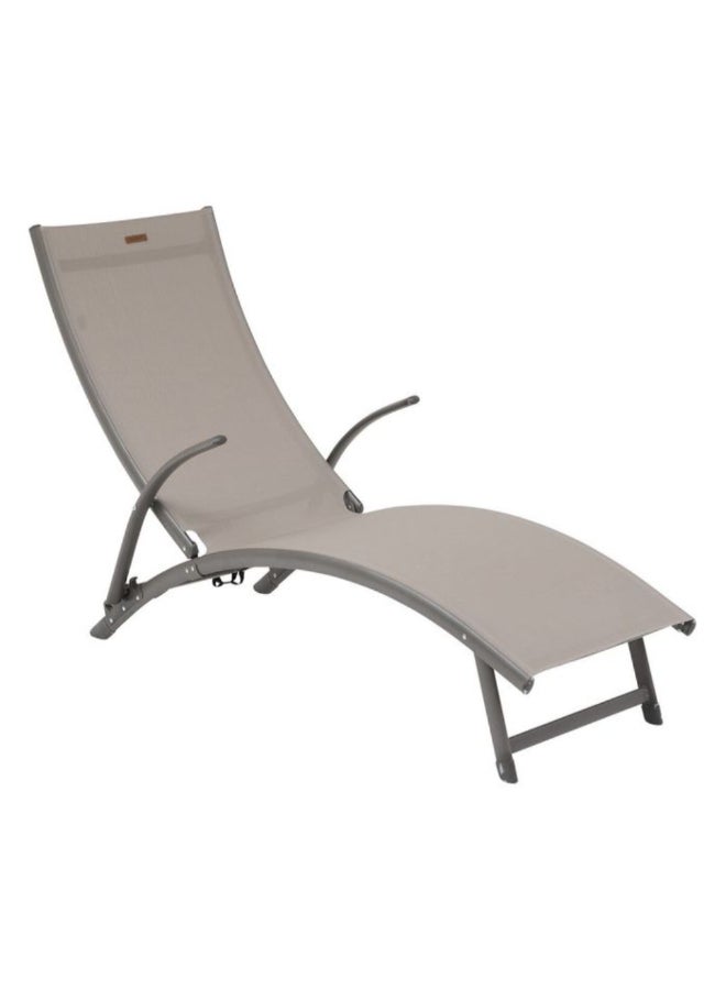 Hesperide Samba Epoxy-Treated Aluminum Sunlounger Hazelnut 99 x 59 x 174.5 cm 186709E - Image 1