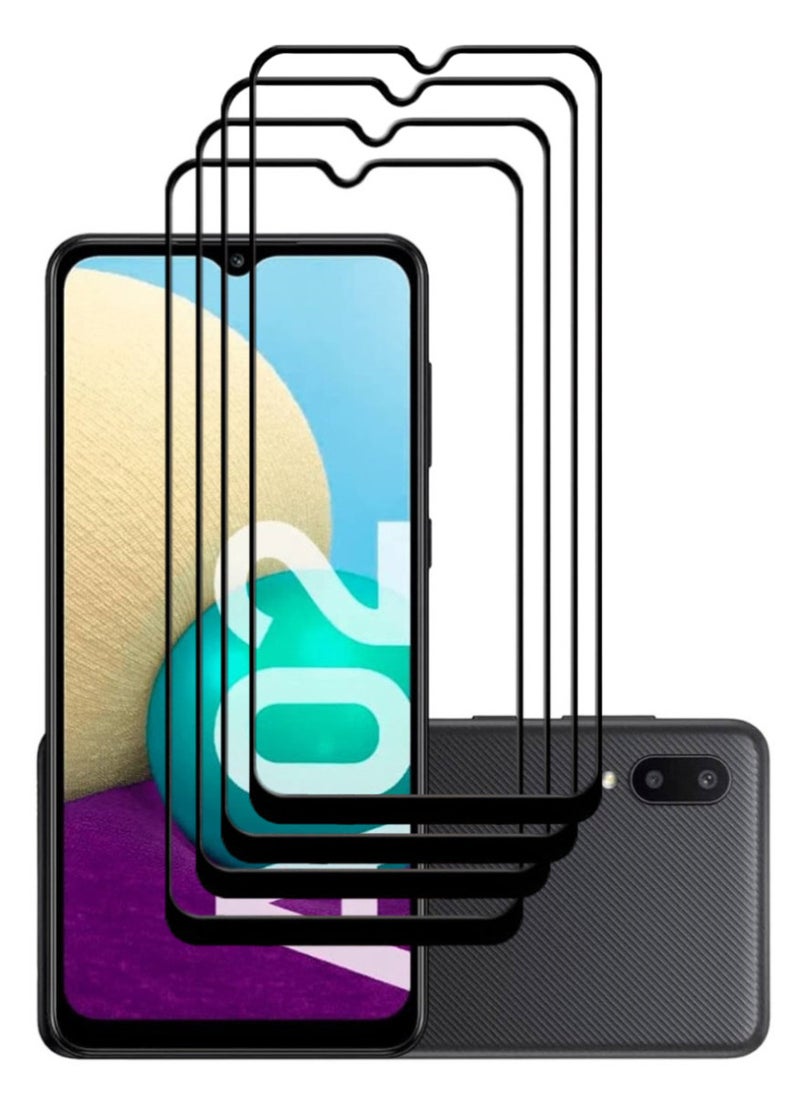 ACLIX 4 Pieces Antistatic ESD Dustproof Premium Quality High Definition Tempered Glass Screen Protector Designed For Samsung Galaxy A02 - Image 1
