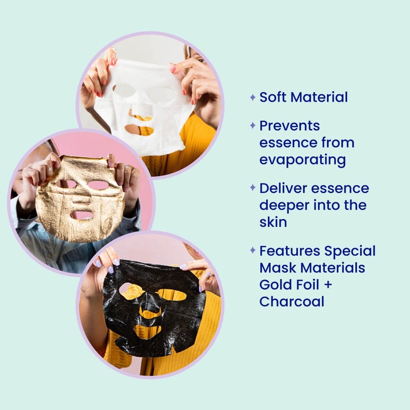 FACETORY K Beauty Face Mask Skin Care - BEST OF 7 COLLECTION Sheet Mask Set (21 pc) | Natural Premium Korean Face Mask For All Skin Types - No Sulfates No Parabens - Image 4