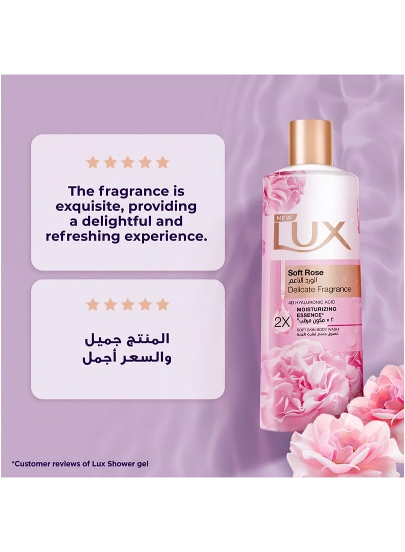 Lux BodyWash (Soft Rose) Delicate Fragrance 500ml X 2Pcs - Image 3