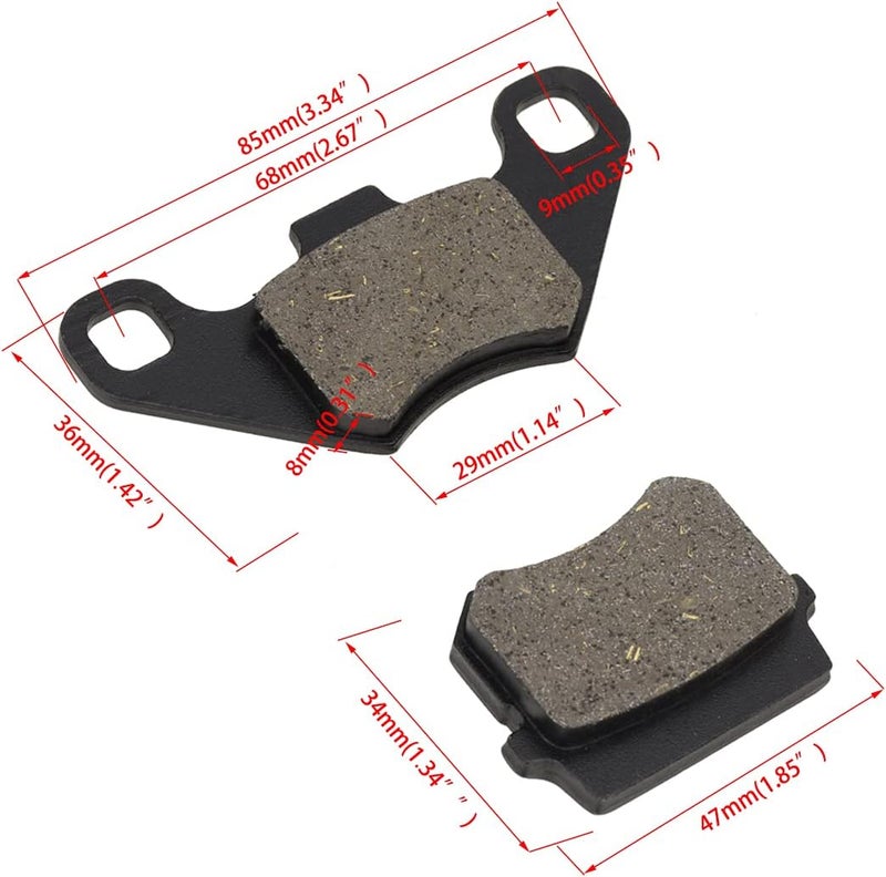 FVRITO Rear Disc Brake Pads for 125cc 110cc 90cc 70cc 50cc Tao Tao Coolster SSR Baja Coleman Vitacci Peace Roket RPS Kandi SunL Sportsman Chinese ATV Quad 4-Wheeler Go Kart Dune Buggy Motorcycle Parts - Image 5