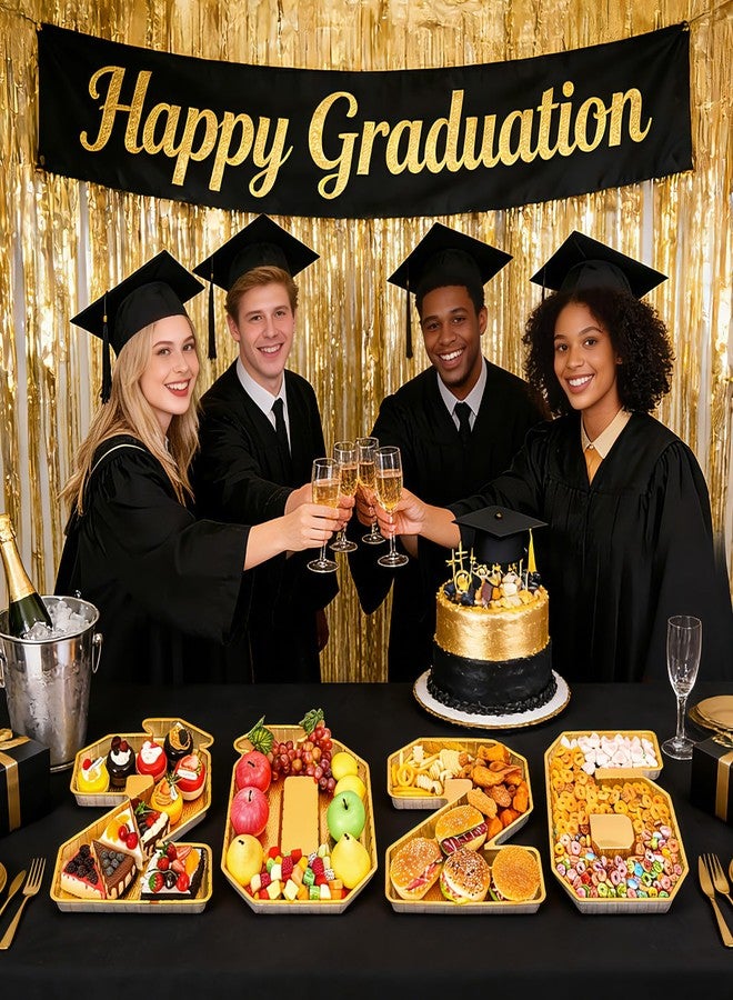 JMUQ 8 Pcs 2026 Charcuterie Numbers Fillable, 13.7 Inch 2026 Graduation Decorations Plastic Serving Tray Board Boxes for Kindergarten Preschool High School College Party Centerpieces - Image 3