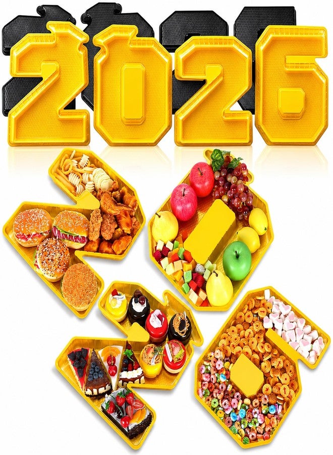 JMUQ 8 Pcs 2026 Charcuterie Numbers Fillable, 13.7 Inch 2026 Graduation Decorations Plastic Serving Tray Board Boxes for Kindergarten Preschool High School College Party Centerpieces - Image 1
