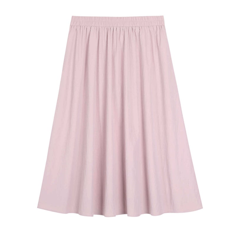 Elegant High Waist Pink Skirt Plus Size Autumn 63488 fog pink skirt 