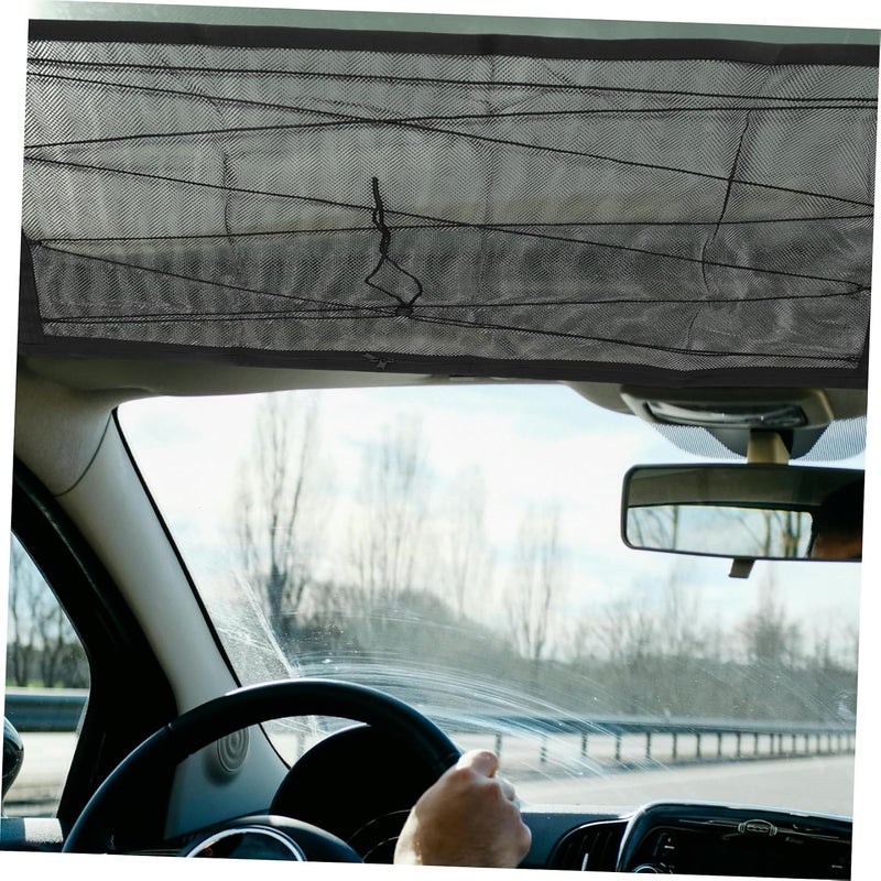 Multi-market varied design options Car Roof Storage Net Cargo Net Ceiling Mesh Bag SUV Camping Accessories Minimal design - Image 5