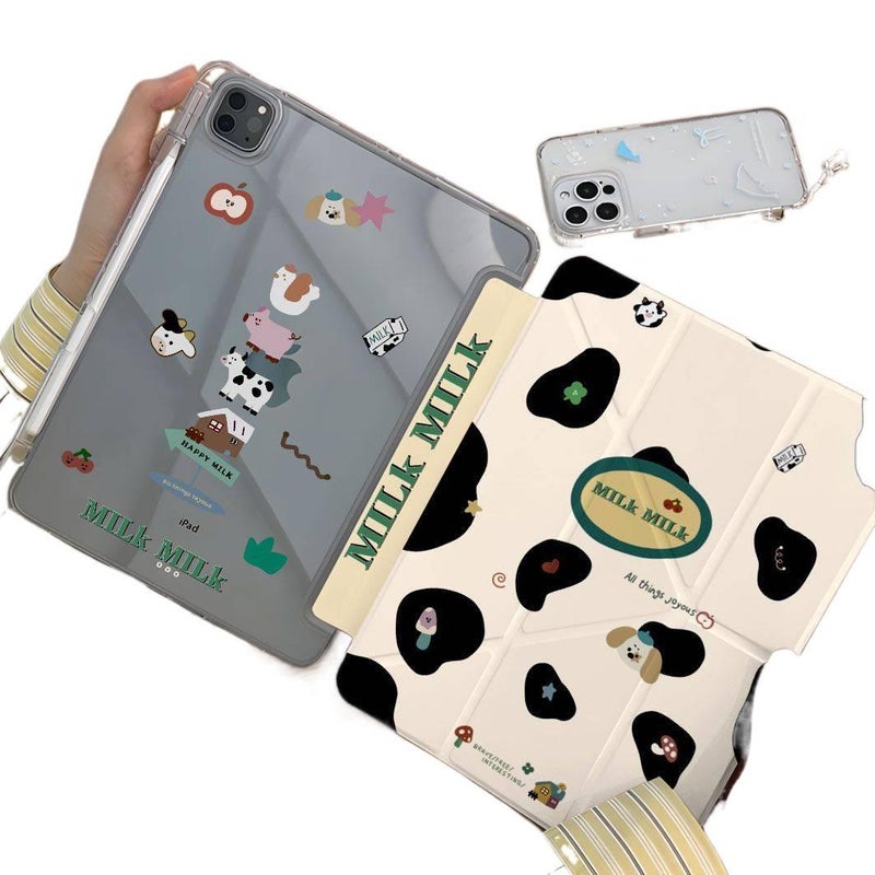 DGG 奶牛纹 iPad Case Compatible with iPad Air - Image 1