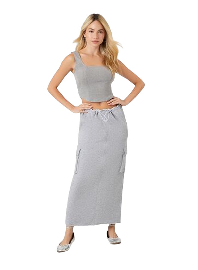 FOREVER 21 French Terry Toggle Maxi Skirt  - Image 1