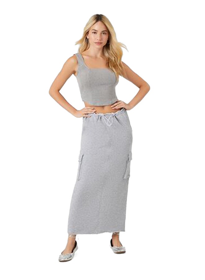 FOREVER 21 French Terry Toggle Maxi Skirt  - Image 2