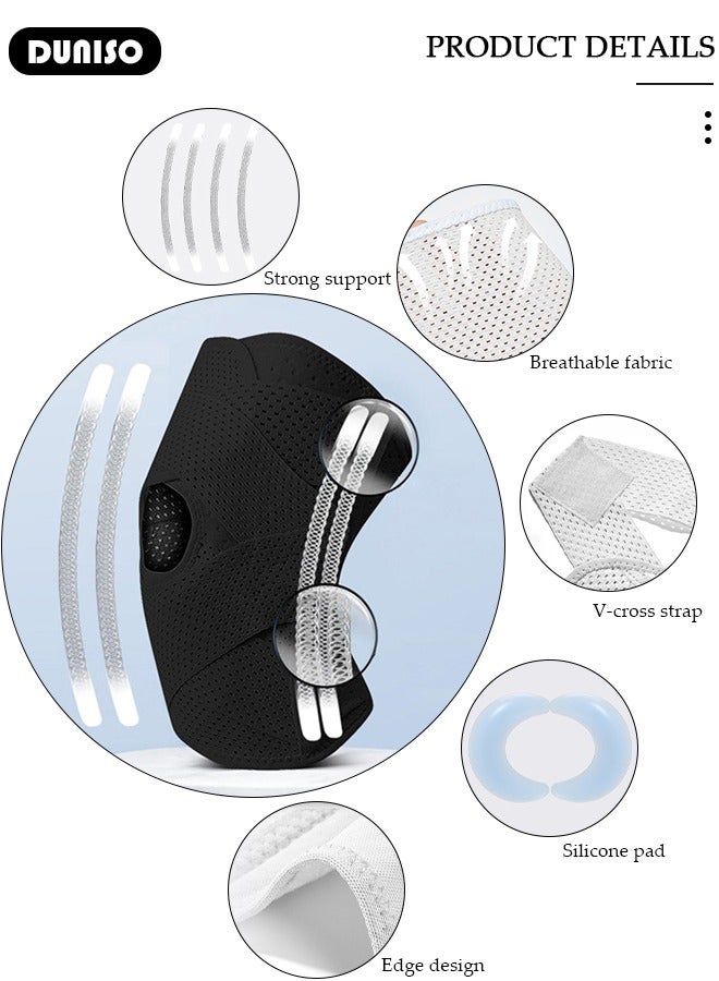 DUNISO Professional Knee Pad Knee Brace with Side Stabilizers and Patella Gel Pads Adjustable Compression Knee Support Braces for Knee Pain Meniscus Tear ACL MCL Arthritis Joint Pain Relief Injury Recovery - Image 2