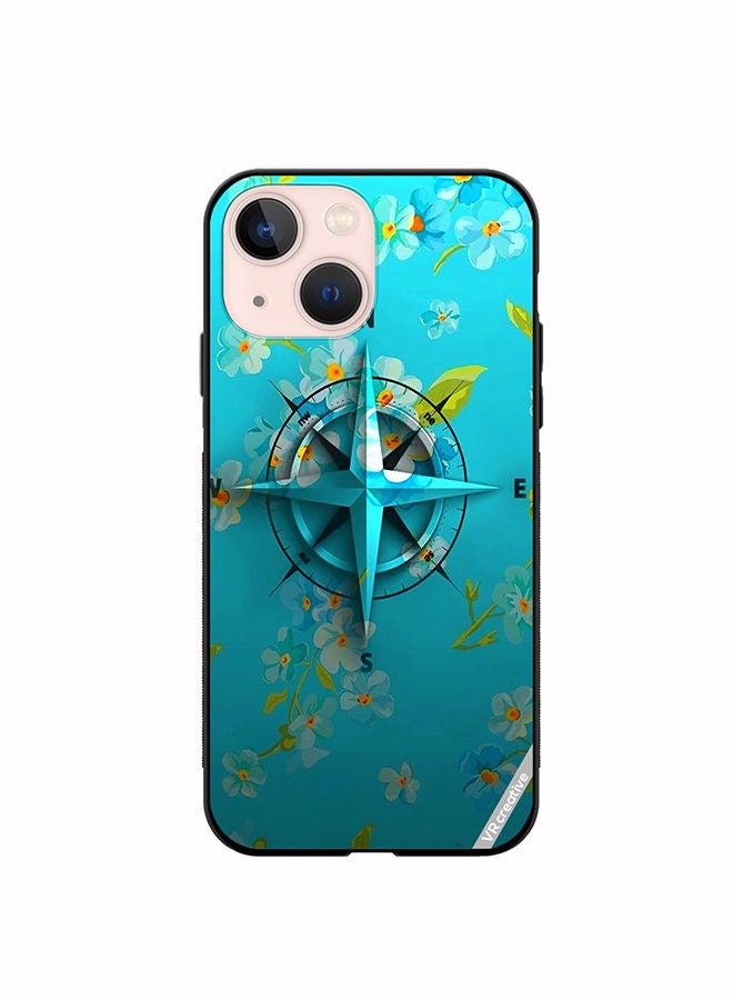 VR CREATIVE Protective Case Cover For Apple iPhone 14 Plus Compass Design Multicolour - Image 1