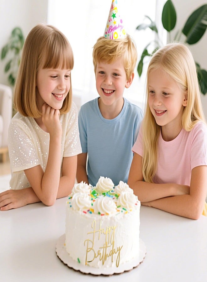 Tyqour قطعة واحدة من زينة كعكة عيد الميلاد السعيدة الذهبية، لافتة كعكة عيد الميلاد السعيدة من الأكريليك، زينة حفلات الكب كيك للذكرى السنوية، وحفلات الزفاف، وحلويات الحفلات، ولوازم المعجنات - Image 4