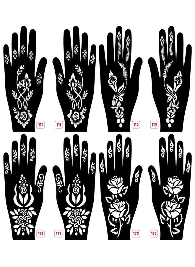 Apcute Mahandi degin sticker for hand Latest Mehandi Design Stencils for Girls, womens, kids, unisex Design NO - Apcute-New-111-112-171-172 - Image 1