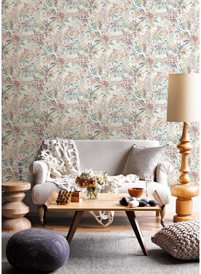 نو وولبيبر ورق جدران ناوباكا قابل للتقشير واللصق من Nus4309، لون خوخي مخضر - Image 2