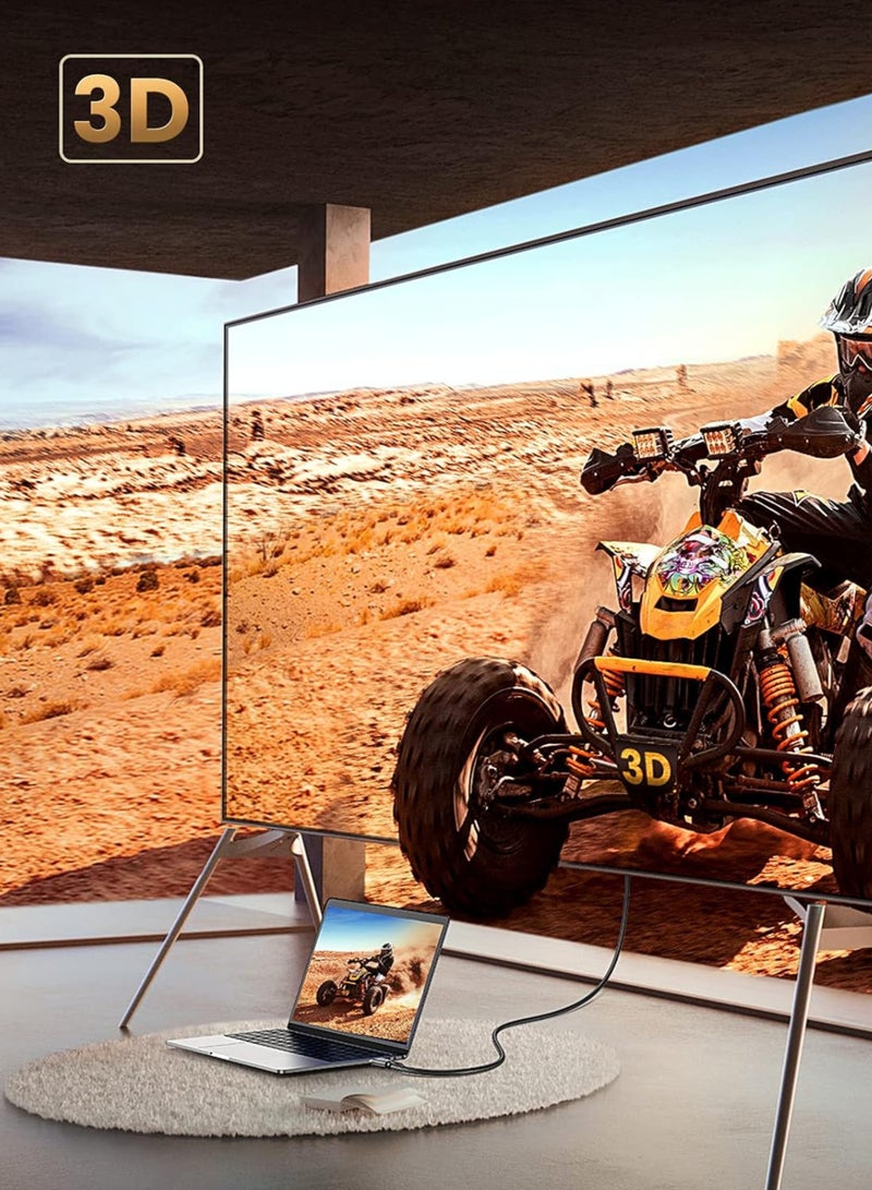 كاكوسيجا كابل HDMI 2.0، 3 أمتار (9.6 قدم)، دقة 4K@60Hz UHD، سرعة عالية 18 جيجابت في الثانية، متوافق مع التلفزيون، مكبر الصوت، وحدة التحكم في الألعاب، الكمبيوتر الشخصي، الكمبيوتر المحمول رمادي أسود-2.0 - Image 3