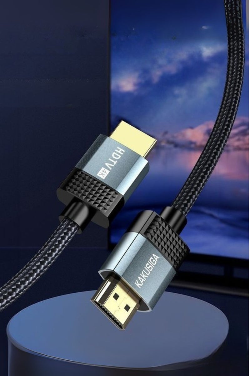 كاكوسيجا كابل HDMI 2.0، 3 أمتار (9.6 قدم)، دقة 4K@60Hz UHD، سرعة عالية 18 جيجابت في الثانية، متوافق مع التلفزيون، مكبر الصوت، وحدة التحكم في الألعاب، الكمبيوتر الشخصي، الكمبيوتر المحمول رمادي أسود-2.0 - Image 1