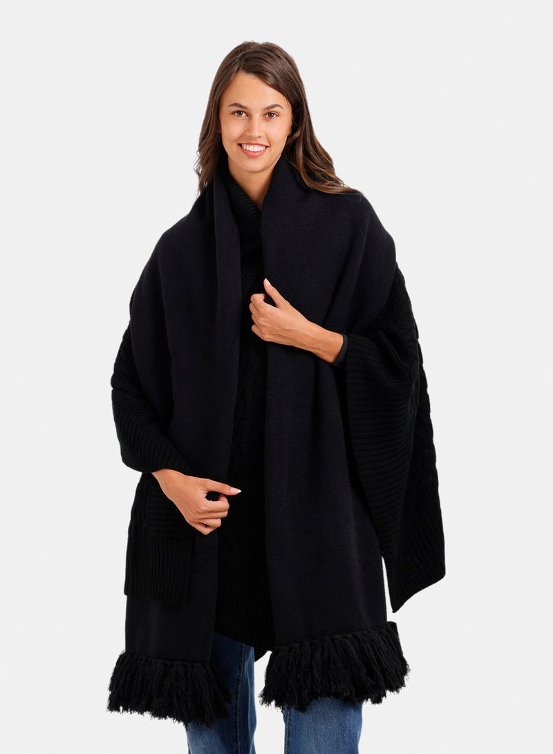 Carina Fringed Rectangular Scarf - Image 1