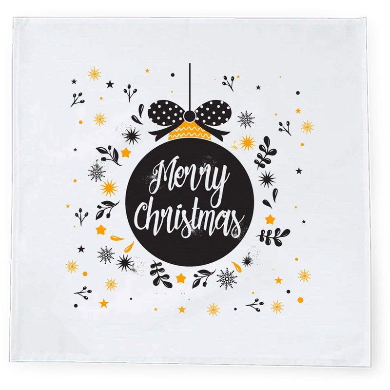 Khakee مناديل طاولة حرير تفطة بموضوع عيد الميلاد 6 قطع 10x 10 لتزيين عيد الميلاد زينة عيد الميلاد هدية عيد الميلاد npxmas193P - Image 2