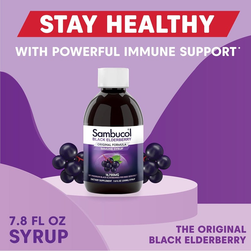 Sambucol Black Elderberry Syrup Sambucus Elderberry Syrup for Adults Immune Support Elderberry Liquid Elderberry Extract Gluten Free 78 Fl Oz - Image 5
