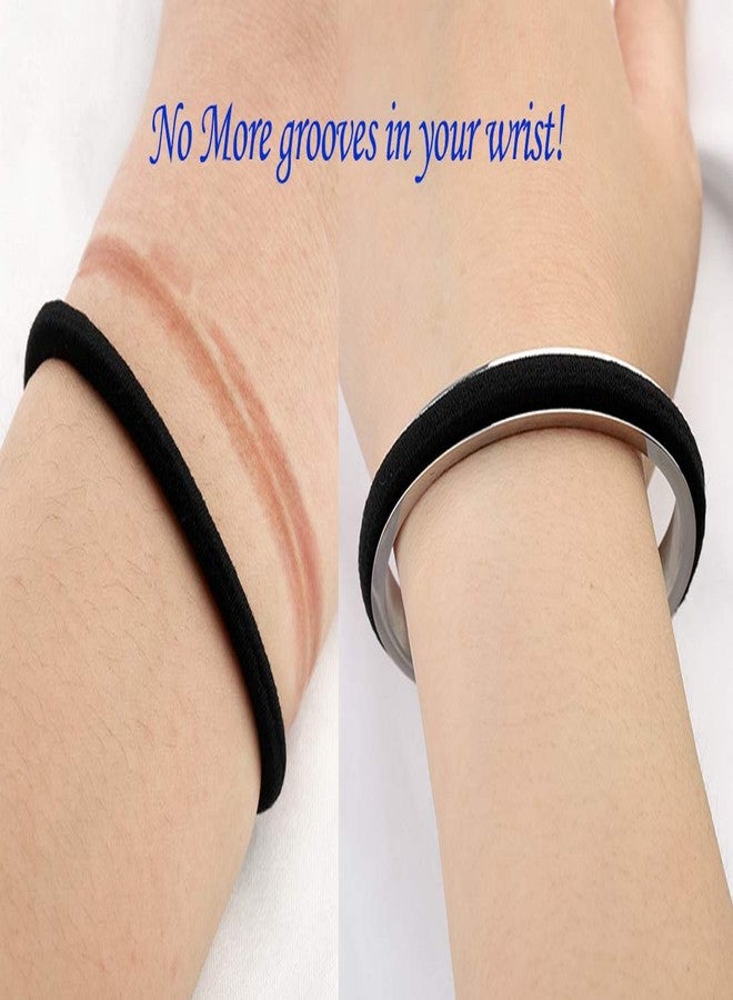 Zuo Bao Stainless Steel Bracelet Grooved Cuff Bangle for Women (3pcs/Set) - Image 4