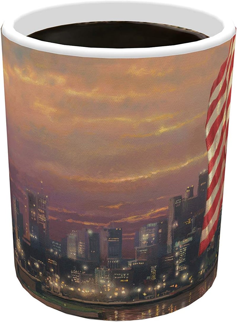 Morphing Mugs أكواب مورفينغ توماس كينكيد ضوء الحرية نيويورك الولايات المتحدة الأمريكية 11 أونصة كوب سيراميك حساس للحرارة يتغير لونه عند إضافة سائل ساخن - Image 5