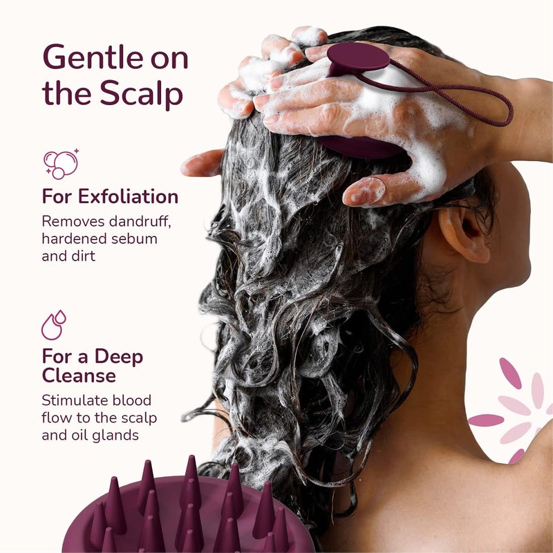 CARESMITH Bloom Scalp Massager | All Silicone Body with Super Soft Bristles | Hair Massager for Hair Growth | Head Massager Comb | Shampoo Brush - Image 3