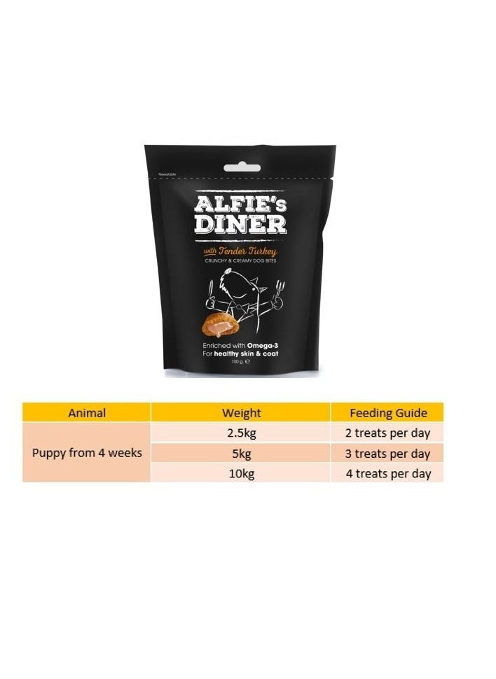 Mark & Chappell 4 Piece Alfie's Diner with Tender Turkey Dog And Puppy Treats 100G  - Image 3