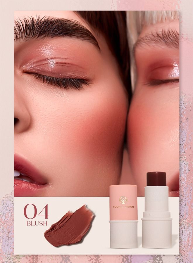 YOUNG VISION Multi-Functional Blush Highlight Stick,Matte Silky,Create The Natural Makeup No.04 - Image 2
