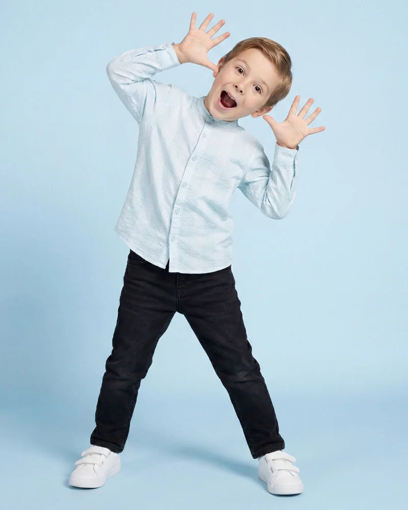 Redtag Boys Mint Mandarin Collar Shirt With T-Shirt  Piece