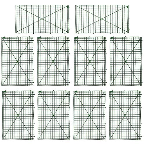 HONUTIGE 10 Pack Grid Plant Wall Frames Plastic Frame for Flowers Wall Arches Backdrop DIY Decorative Fences Panel Wall Display for Artificial Flowers Plant Base