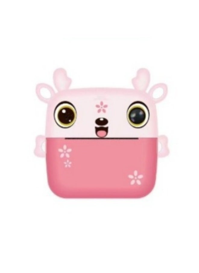 Generic Deer Phalid Digital Camera Mini Student Photo Clear Print Camera Smart Kids Camera-Color:Pink + 32g Memory Card + Card Reader  - Image 4