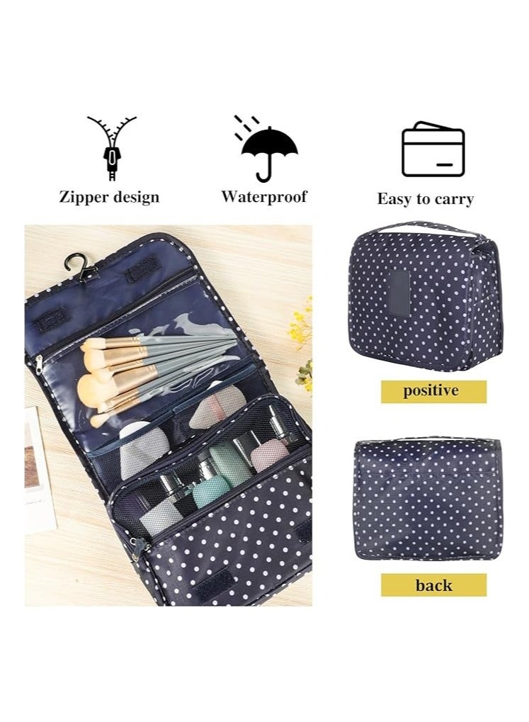 Travel Toiletry Bag Organizer Handy Cosmetic Bag Large Capacity Makeup Bag Portable Foldable Makeup Bag with Hook Organizer Cosmetic Bag for Men and Women - Image 4