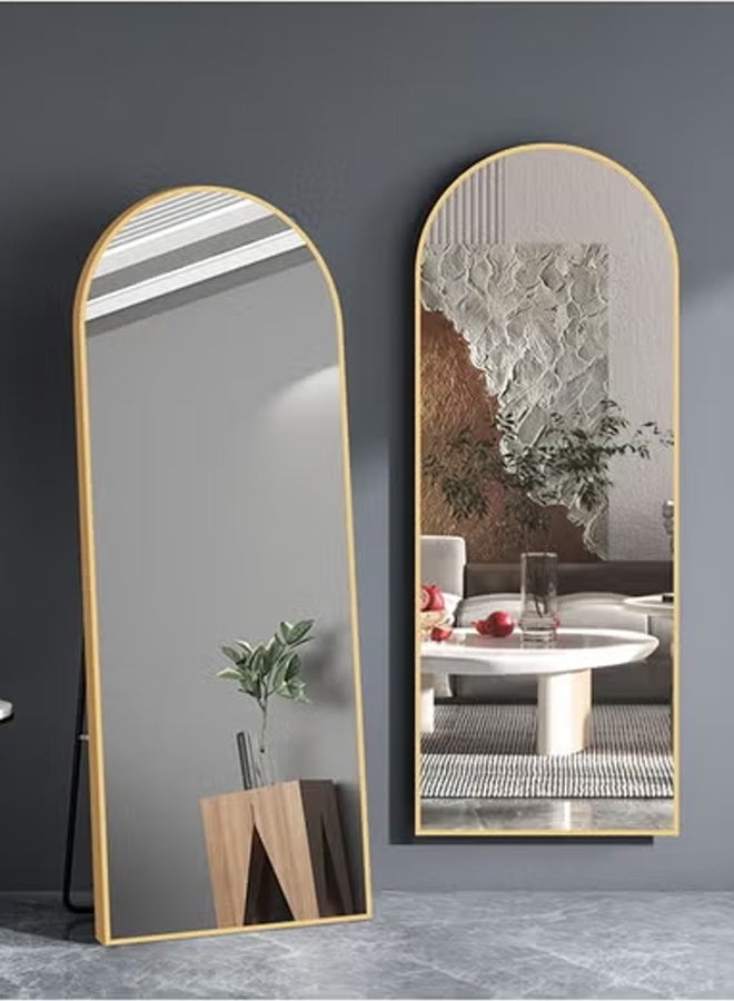 إن كي أكس مرآة خلع الملابس قائمة كاملة الطول 60 × 165 لون ذهبي - Image 2