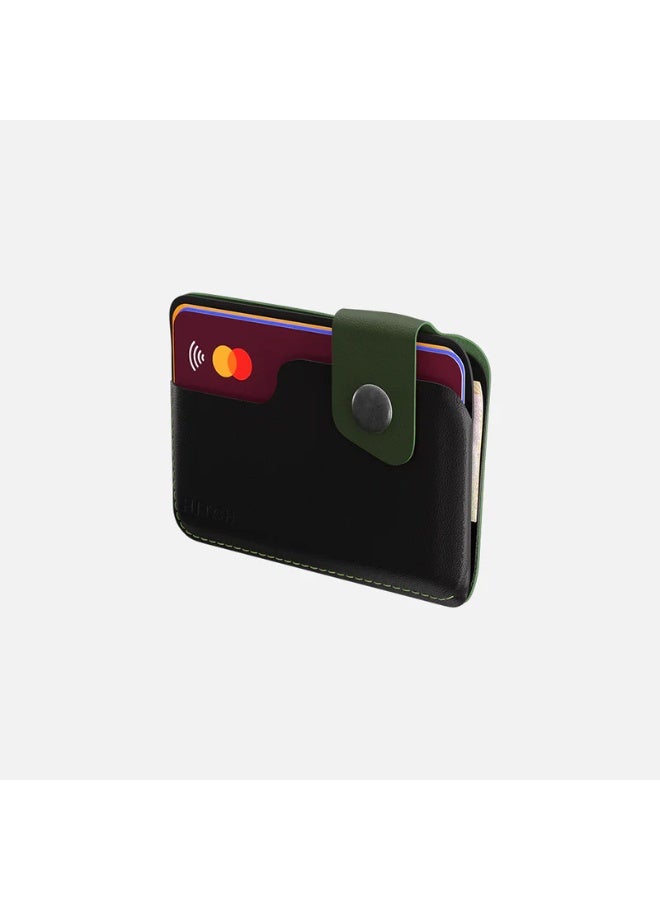 هيتش Snap Cardholder -lether nature Black/Green - Image 2