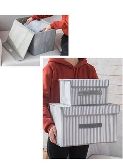 Storage Box Beige/Grey Storage Bins Cube Box with lids 45x35x27cm - pzsku/Z9BA1B078A02B3C59180FZ/45/_/1725864398/977a638c-3866-42d6-a55a-d1394896b8be