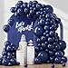 awenztech 120pcs Navy Blue Balloons 18 12 10 5 inch Navy Blue Balloons Different Sizes Dark Blue Balloon Arch Kit for Graduation Wedding Birthday Party Decorations - Image 3